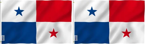 Miniatura 8 de ANLEY Fly Breeze - Bandera de Panamá de 3 x 5 pies, color vivo y a prueba de decoloración, cabecera de lona y doble costura, banderas nacionales