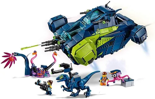 Miniatura 3 de LEGO THE LEGO MOVIE 2 Rex's Rexplorer! 70835 Kit de construcción, juguete de nave espacial con figuras de dinosaurio, 2019 (1172 piezas)