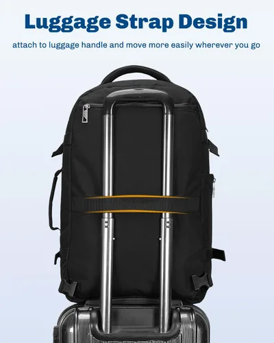 Miniatura 3 de Hynes Eagle Mochila de viaje 40L aprobada para vuelo, mochila de mano para hombre, gran cabina, fin de semana, mochila para computadora portátil