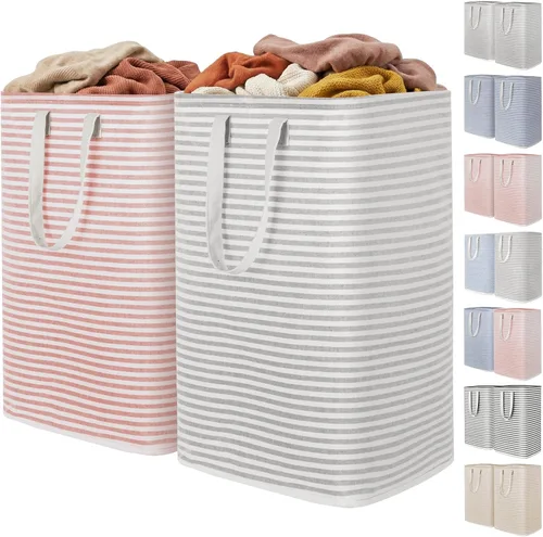 Miniatura 11 de Lifewit Cesta de Ropa Sucia Grande Plegable, Cesta de Ropa Independiente Impermeable con Almacenamiento y Asas de Fácil Transporte para Ropa en Azul