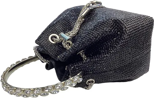 Miniatura 9 de Bolsas de diamantes de imitación para mujer, bolso de mano con lentejuelas brillantes, bolso de noche para boda, cóctel, graduación, fiesta, club