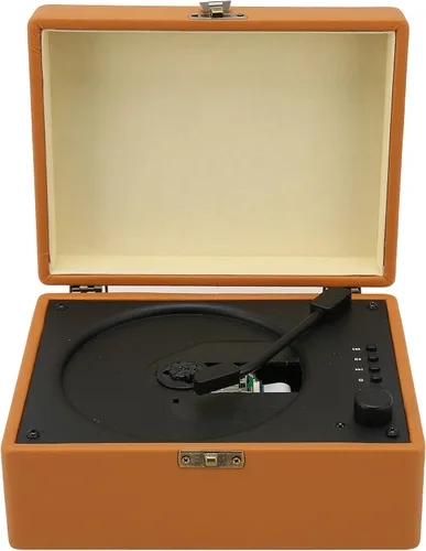 Suitcase - Reproductor de CD estéreo 2.0 de alta fidelidad con control remoto, reproductor de CD profesional para oficina en casa, color marrón