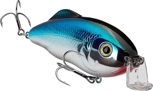 Miniatura 23 de Strike King Hybrid Hunter Shallow Jr. Señuelo de pesca, crankbait de buceo poco profundo, pico de 90 grados, ojos 3D, sonajero fuerte, se sumerge
