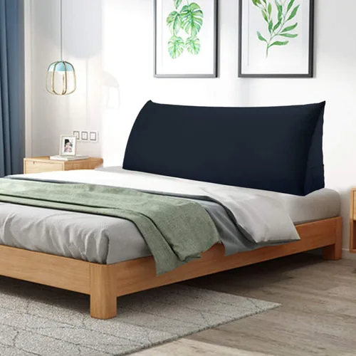 Miniatura 14 de Johnear Almohada triangular para cabecero, almohada de cuña de algodón y lino, almohada grande para respaldo de lectura para sofá y cama, soporte