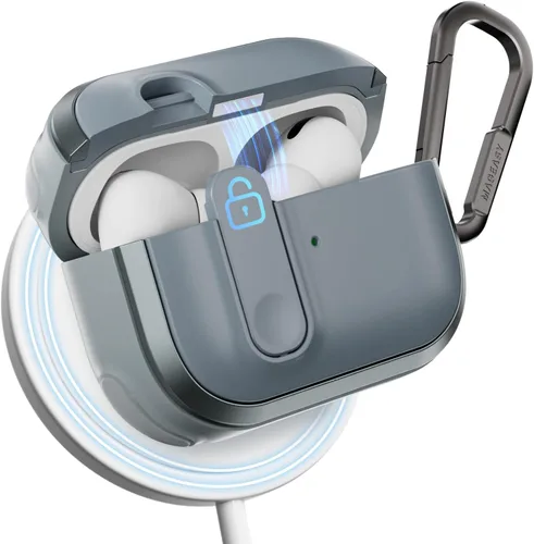 Miniatura 12 de MAGEASY Odyssey - Funda para AirPods Pro 2, funda resistente para AirPods Pro con bloqueo seguro, clip de mosquetón para protección a prueba