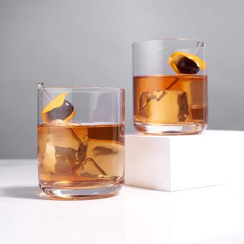 Miniatura 4 de Viski Juego de 2 vasos de whisky de cristal, cristal de alta calidad, elegantes vasos de cóctel de bola baja, juego de regalo de copa de cóctel, 12