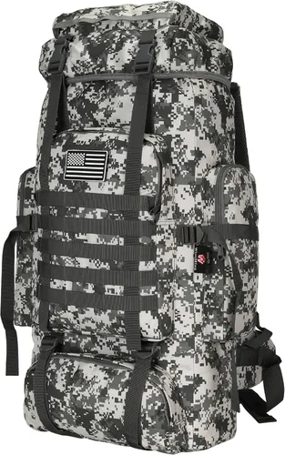 Miniatura 17 de Mochila de senderismo W WINTMING para hombres 70L/100L, mochila de campamento, mochila militar Molle, paquete de asalto de 3 días para escalada