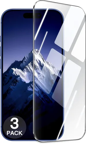 Miniatura 15 de JETech 9H+ - Protector de pantalla inastillable para iPhone 15 de 6.1 pulgadas, película de vidrio templado de grado militar con herramienta