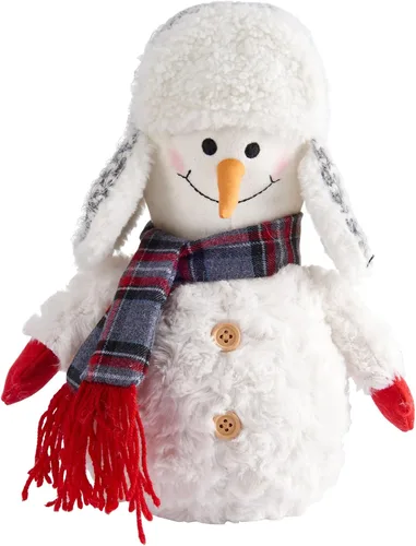 Miniatura 3 de Elements Tope de puerta de invierno – Muñeco de nieve y oso polar (juego de 3) decoración festiva – Tope de puerta decorativo, poliéster resistente