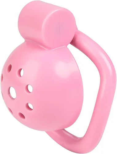 Miniatura 3 de Dispositivo de castidad para hombres, jaula de pene bloqueado, para el ejercicio del pene (Rosa)
