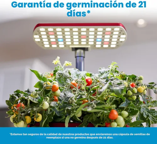 Miniatura 7 de AeroGarden Harvest Lite en color rojo cereza, jardín hidropónico interior sin tierra con luz LED de cultivo para jardinería durante todo el año