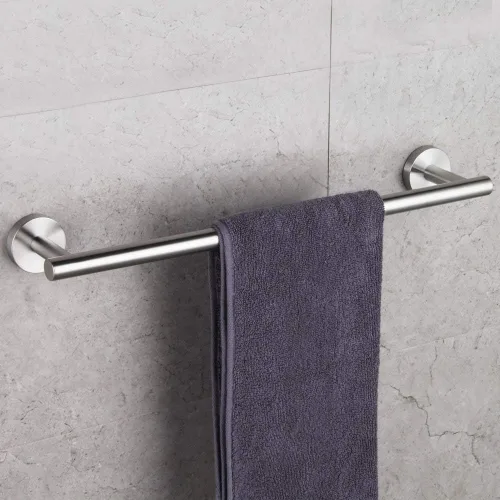 Miniatura 8 de GERZWY Barra para toallas de baño de 24 pulgadas, de acero inoxidable cepillado, estilo contemporáneo, montaje en pared para baño y cocina