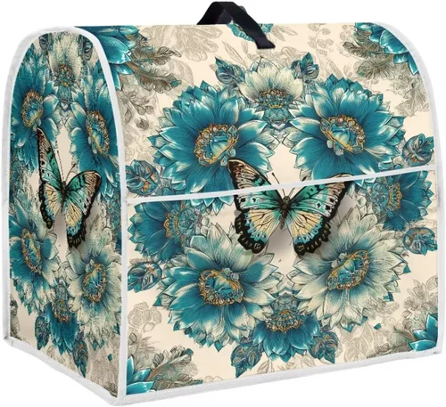Miniatura 29 de Funda para batidora con estampado de girasol y bandera americana, cubierta protectora contra el polvo, adecuada para la mayoría de los modelos