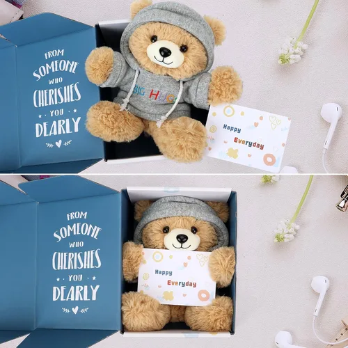Miniatura 2 de Osacoe Oso de peluche Big Hugs con caja de regalo, sudadera extraíble para mayor comodidad y amor, para niños, mujeres y hombres en momentos