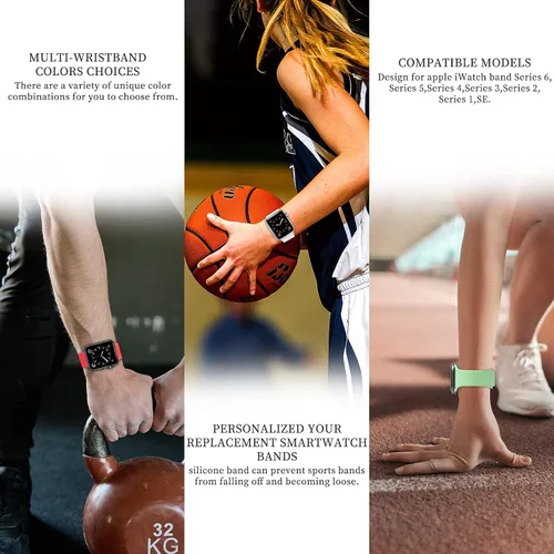 Miniatura 6 de Correas mejoradas compatibles con Apple Watch Band de 1.496 in, 1.575 in, 1.614 in, 1.654 in, 1.732 in, 1.772 in, para mujeres y hombres, correa