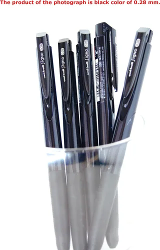 Miniatura 5 de Signo RT1 - Bolígrafo retráctil de tinta de gel, punta extrafina de 0.020 in, agarre de goma, tinta azul negra, paquete de 5, notas adhesivas
