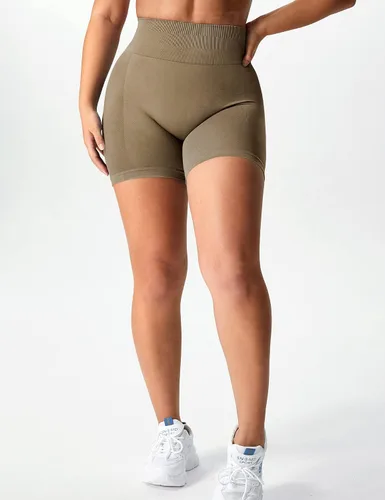 Miniatura 3 de YEOREO Women Seamless Scrunch Workout Shorts High Waisted Intensify Running Gym Yoga Workout