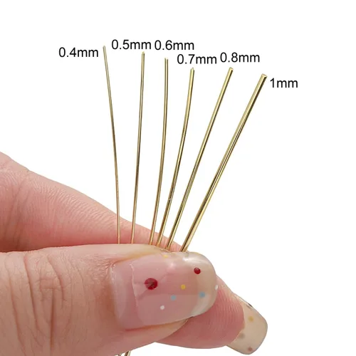 Miniatura 4 de Beadia - Alambre bañado en oro de 14 quilates de 0.4 mm, 10 metros de cordón de cuentas para pulseras, collares, encantos, cuentas para hacer joyas