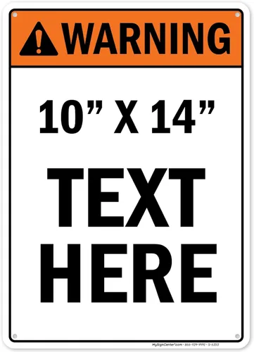 Miniatura 33 de Primer letrero de seguridad personalizado, letrero ANSI, compatible con Osha, 12 x 18 pulgadas, HDPE de 55 mil de grosor