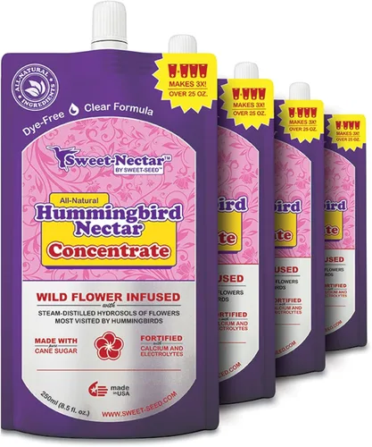 Miniatura 9 de sweet-seed Néctar de colibrí, concentrado (8.5 onzas), hace 3 veces el volumen, prolonga la vida útil del néctar para comederos de colibríes
