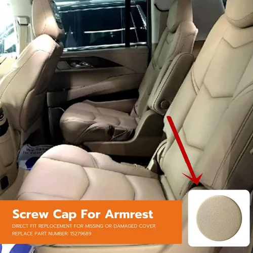 Miniatura 7 de 2 tapas para reposabrazos para Chevy Tahoe Suburban Yukon Escalade 07-19, sustituye a 15279689 Reemplazo OEM izquierdo o derecho del asiento trasero