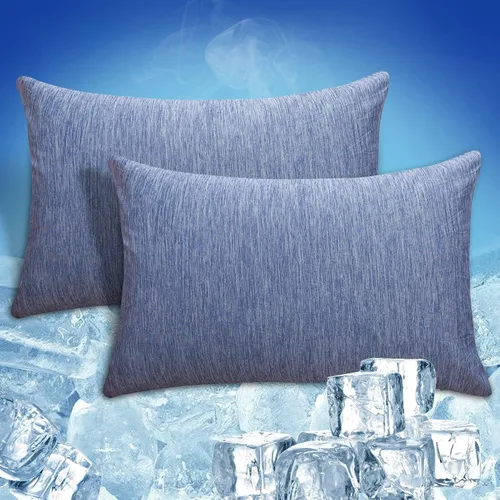 Miniatura 19 de CHOSHOME Fundas de almohada refrescantes con cremallera Fundas de almohada Q-Max > 0.45 con cremallera para personas que duermen con calor, suaves
