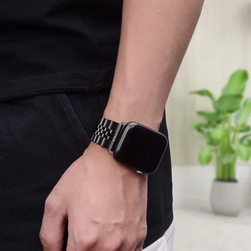 Miniatura 3 de Wolait Compatible con Apple Watch Ultra 3/Ultra 2 Band 49mm 46mm 45mm 44mm 42mm, Correa pesada de acero inoxidable iWatch con cierre plegable