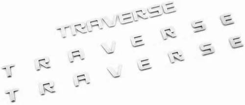 Juego de 3 calcomanías de repuesto para puerta delantera y portón elevable, placa de identificación 3D con logotipo, para el exterior de Traverse