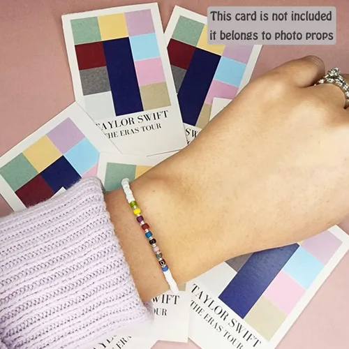 Miniatura 6 de NONTAI 2 pulseras Taylor Swiftie Jewelry for the Eras Music Friendship Bracelets Fearless Midnight Folklore Lover Reputation Album Jewelry