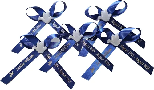 25 cintas personalizadas de servicio conmemorativo para celebración fúnebre de la vida, por encargo, conmemoración de conciencia, aniversario, cruz