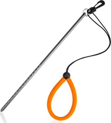 Varilla de buceo, barra de puntero de langosta de aleación de aluminio de 13 pulgadas con medición, cordón ajustable y perno giratorio para agitador