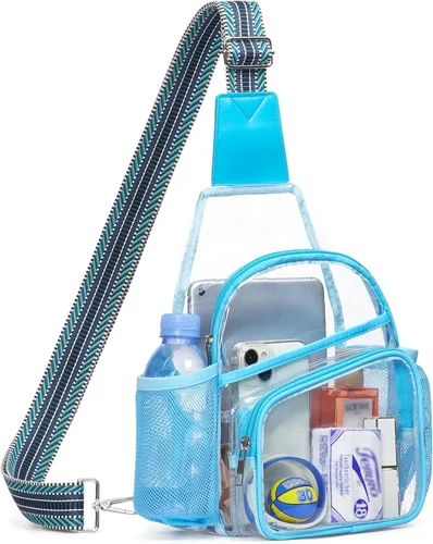 Miniatura 9 de Bolsa transparente para eventos de estadio, bolsa cruzada transparente para mujeres y hombres, bolsos transparentes, mochila grande transparente 2#