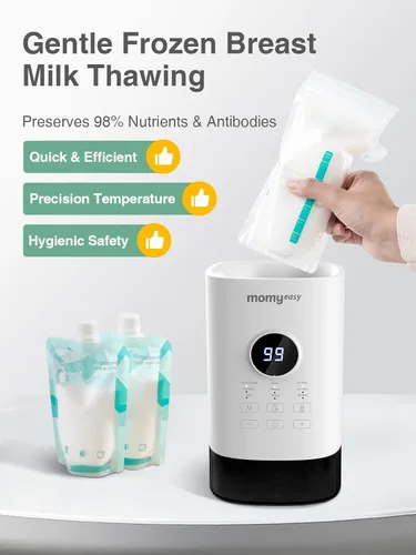 Miniatura 6 de MOMYEASY Calentador de biberones, calentador de biberones rápido para todos los biberones, calentador de leche con temporizador de visualización