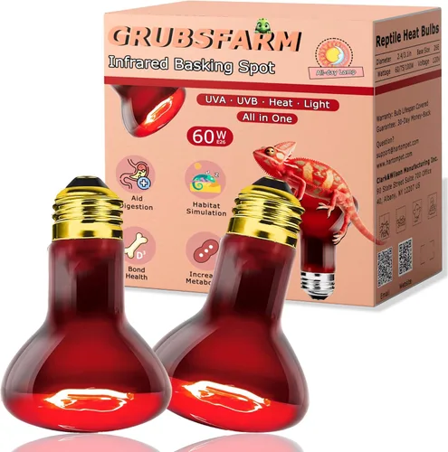Miniatura 10 de Bombillas UVA de 60 W para lámpara de calor para reptiles, luz de punto de sol para dragón barbudo, lagarto, tortuga, pollitos y anfibios, luz solar