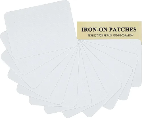 Miniatura 21 de 12 piezas de parches termoadhesivos de tela de alta calidad, pegamento fuerte, kit de decoración de reparación 100% algodón, tamaño 3 x 4-1/4
