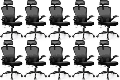 Miniatura 11 de FelixKing Silla de Oficina Ergonómica Silla de Escritorio con Reposacabezas, Silla de Escritorio de Respaldo Alto con Soporte Lumbar Ajustable