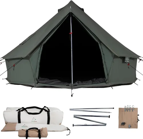 Miniatura 19 de Whiteduck Regatta - Tienda de campaña de lona con toma de estufa, impermeable, para 4 temporadas; para campamento de lujo en exteriores y glamping