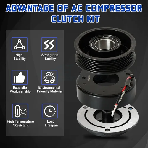 Miniatura 4 de Kessocco 1777 88410-04060 AC Compresor Embrague Kit Para Toyota Tacoma 12V 7PV A/C Clutch Kit For 2005-2016 Toyota Tacoma 2.7L 3.5L 4.0L Solve the