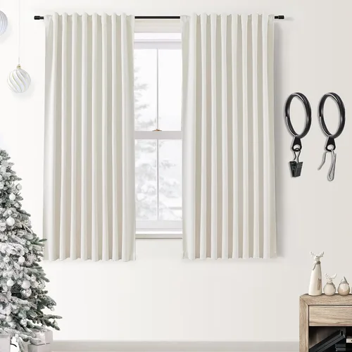 Miniatura 68 de SHINELAND Cortinas opacas cortas para ventanas de dormitorio, cortinas de baño, 45 pulgadas de largo