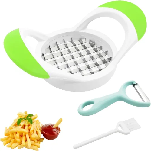 Máquina de papas fritas, profesional multiusos de acero inoxidable, cortador rápido de papas y verduras, picador de cebolla, se adapta a la cocina