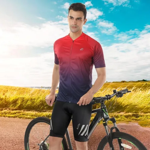 Miniatura 7 de ROTTO Pantalones cortos de ciclismo para hombre con acolchado de gel