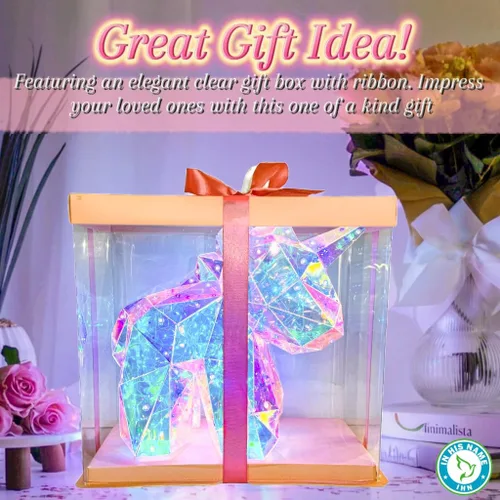 Miniatura 2 de In His Name Luz nocturna LED de unicornio para niñas y niños, lámpara mágica colorida para habitación de niñas, lámpara de noche de primera calidad