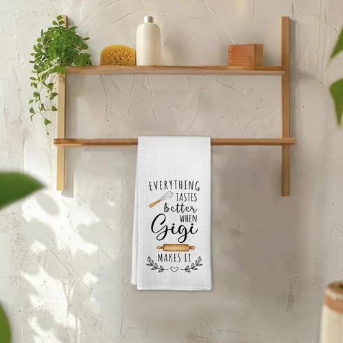 Miniatura 5 de Gigi - Toallas de cocina para el día de la madre, regalos de cumpleaños, para mujeres, abuelas de nietos, nietos, todo sabe mejor cuando Gigi lo