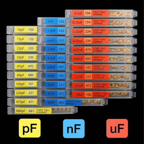 Miniatura 2 de EEEEE 30 Valor 300 piezas multicapa monolítico de cerámica kit surtido 10pf-10uF tapa de caja individual pf nf uf (300 piezas)