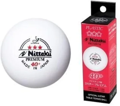 Miniatura 2 de NITTAKU 3-Star Premium 40+ - Pelotas de tenis de mesa