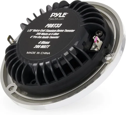 Miniatura 6 de Pyle Tweeter de titanio de 4 pulgadas con marco de plástico de ingeniería, 200 vatios, bobina de voz de 1.75 pulgadas, tweeter de audio