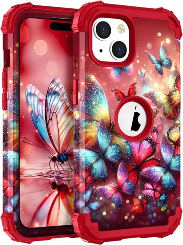 Miniatura 62 de Hocase Funda para iPhone SE 2022/2020, resistente a prueba de golpes, de plástico duro+goma de silicona, funda protectora híbrida para iPhone SE