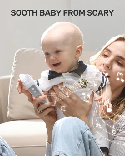 Miniatura 4 de Aspirador nasal para bebé, ventosa nasal para bebé, limpiador de nariz para bebé, aspirador nasal eléctrico para niños pequeños, recargable