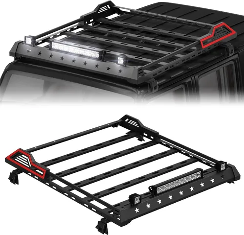 Miniatura 36 de Soporte de techo para Toyota 4Runner 2010-2024 5ª generación, cesta de carga de longitud completa resistente con barras transversales, estante