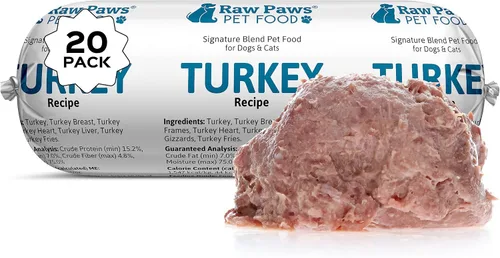 Miniatura 14 de Raw Paws Signature Blend Alimento para mascotas para perros y gatos, receta de carne de res y verduras, rollos de 1 libra (paquete de 20) – Alimento
